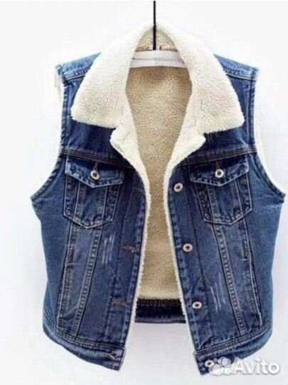 Джинсовая жилетка женская