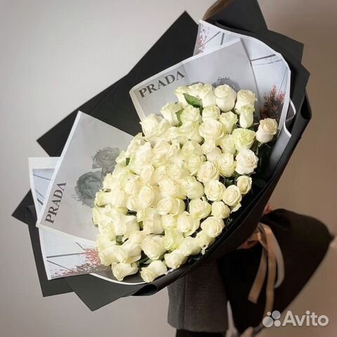 Букет из цветов белых роз динская доставка