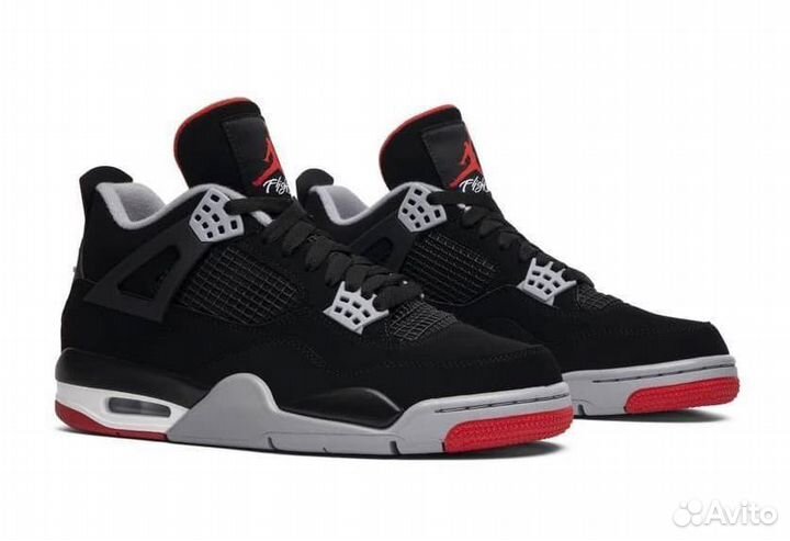 Кроссовки Nike Air Jordan AJ4 Retro Bred р. 47