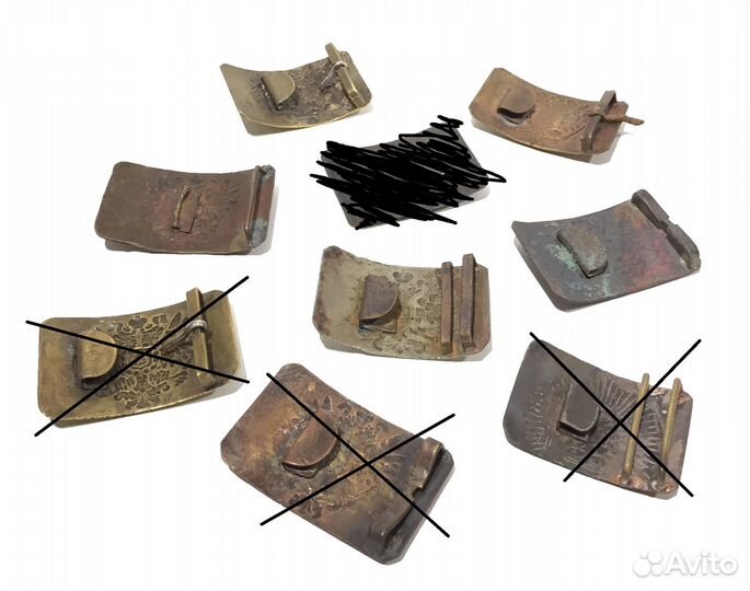 Пряжки поясные, царские риа, оригиналы