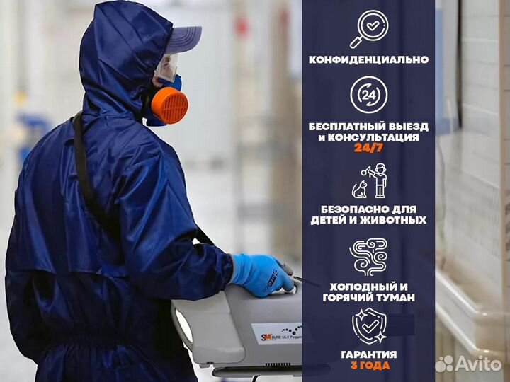 Уничтожение тараканов, клопов, мышей, блох