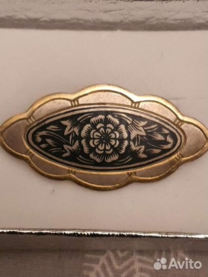 Брошь северная чернь и серьги