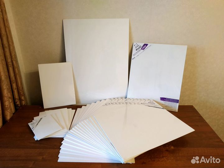 Холсты на картоне, оргалите, MDF, 10х15 - 50х70 см