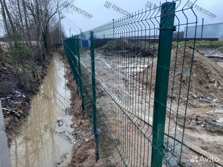 Забор из 3Д Гиттер 4 мм. 1.7 метра