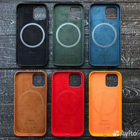 Кожаный чехол iPhone 13/14 Pro/ProMax