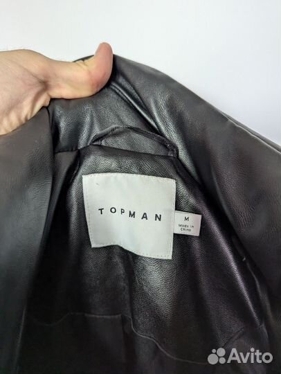 Пуховик Topman из экокожи Размер М