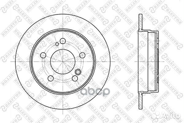 6020-3307-SX диск тормозной задний MB W124/W20