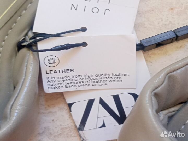 Новые сандалии шлепанцы Зара натуральная кожа,38