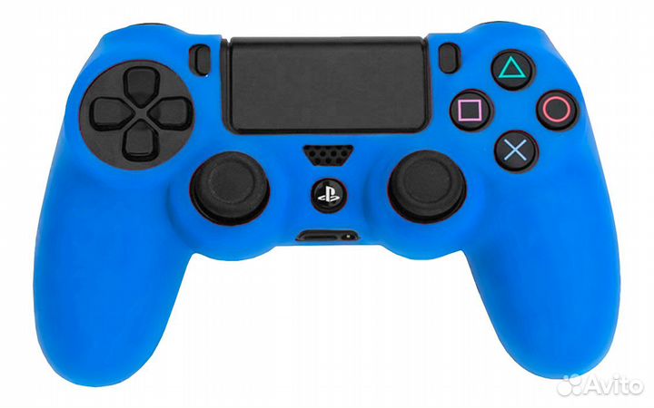 Силиконовый чехол для DualShock 4 (синий)