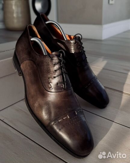 Туфли мужские Santoni коричневые 41 размер