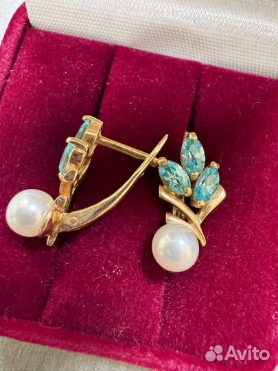 Серьги золото
