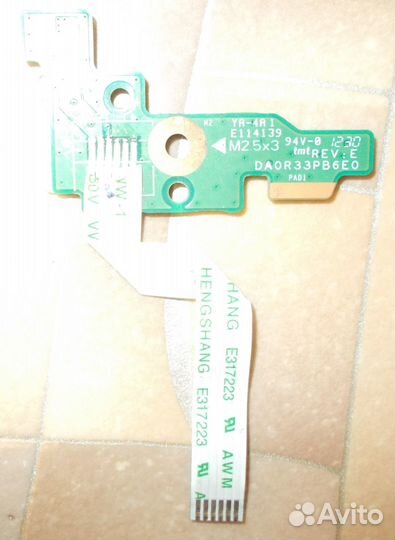 Плата кнопки включения, кнопка старта HP G6-2260sr