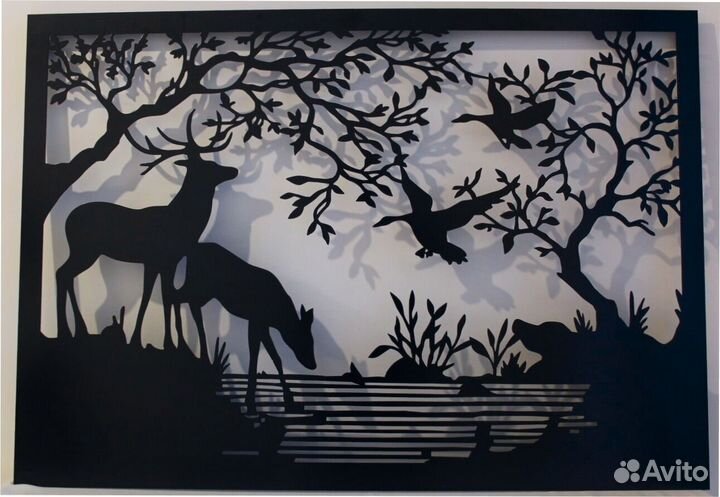 Картина на стену металлическая