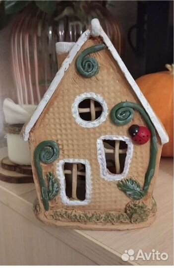 Подсвечник Домик керамика