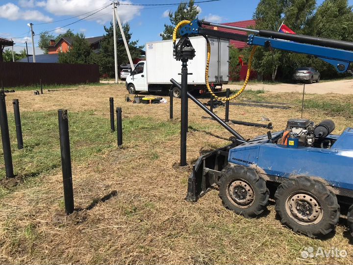 Винтовые сваи под ключ установка.Фундамент под клю