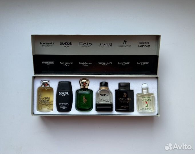 Набор миниатюр винтаж cacharel GUY laroche lancome