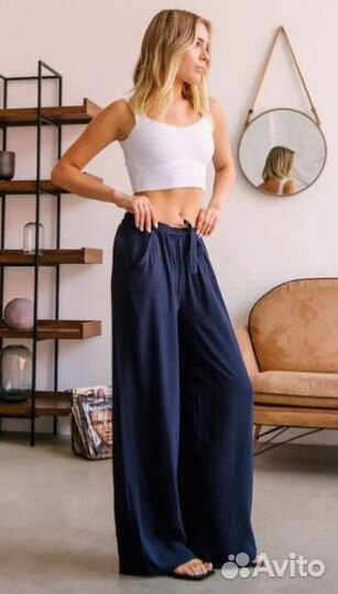Брюки женские летние,широкие 44-60 вискоза
