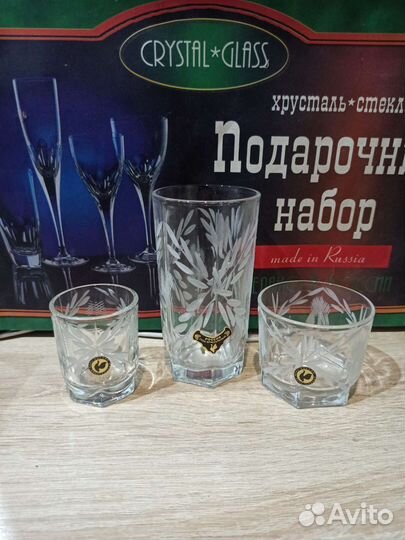 Подарочный набор гусь хрустальный новый