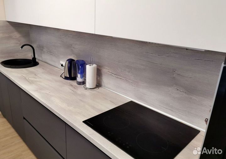 Прямая кухня с мдф фасадами