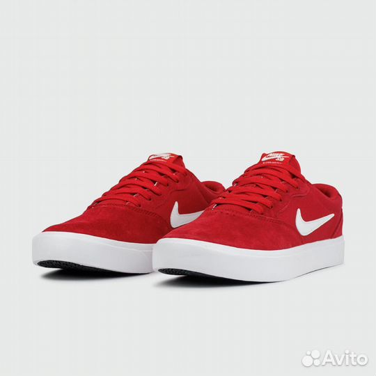 Кеды Nike SB Chron Suede Red White Wmns