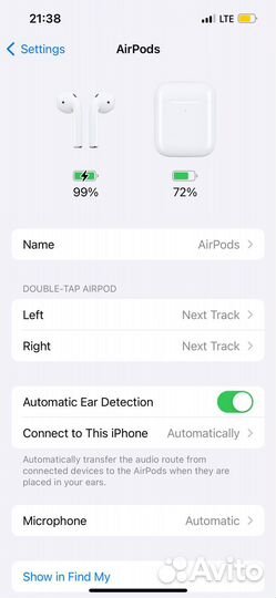 Беспроводные наушники apple airpods