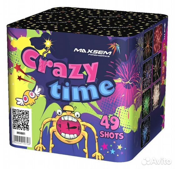 Фейерверк M0881 Crazy time 49 залпов