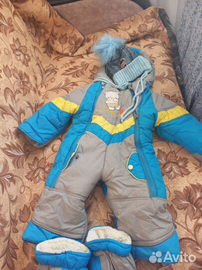 Зимний комбинезон для мальчика 86