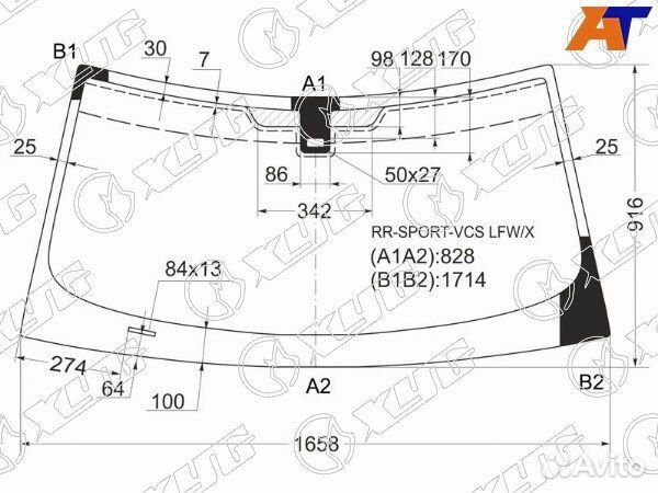 Стекло лобовое land rover range rover sport