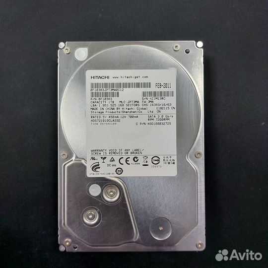 Жёсткий диск Hitachi 1 TB для компьютера/видеонабл