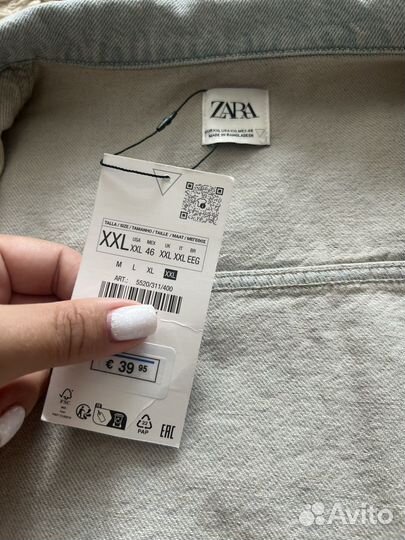 Джинсовая рубашка куртка мужская zara