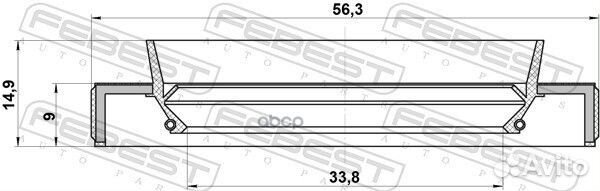 Сальник привода hyundai accent II (35X56X9X14.9)