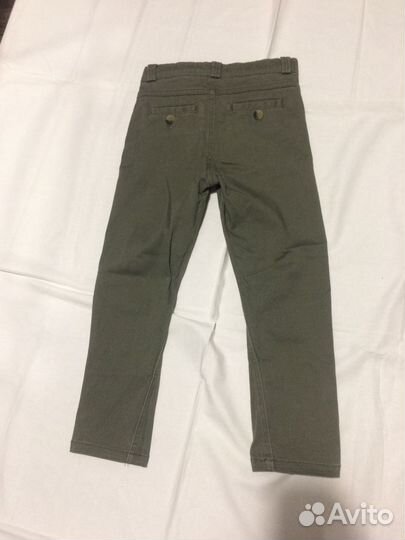 Брюки для мальчика зеленые р.110