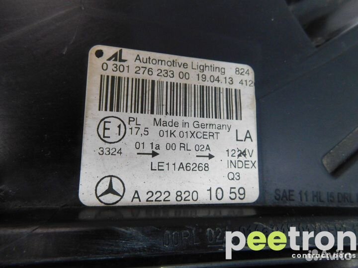 Б/У Б/У Фара левая б/у A2228201059 mercedes-benz