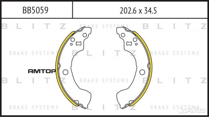 Blitz BB5059 Колодки тормозные барабанные