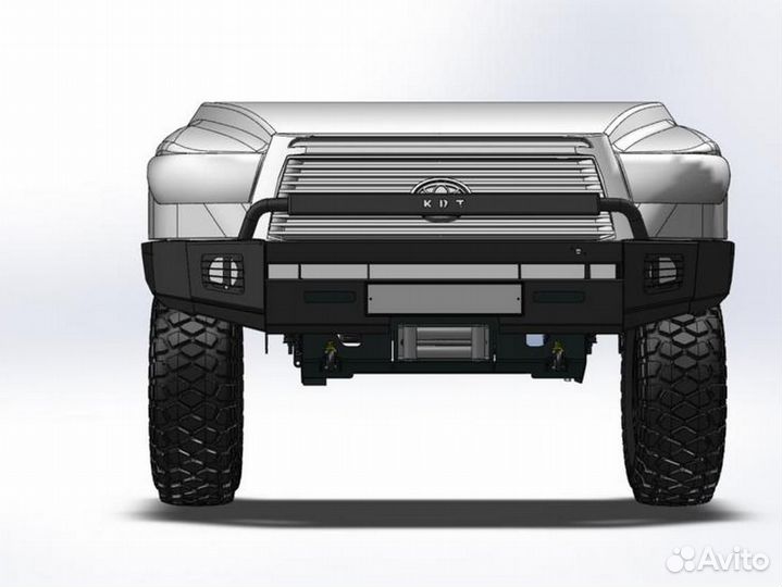 Передний силовой алюминиевый бампер III поколения