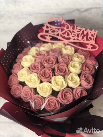 Букет из шоколадных роз дочке, маме, бабушке