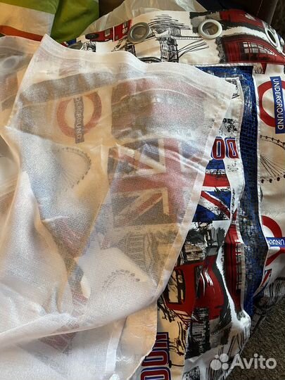 Новый комплект шторы и тюль