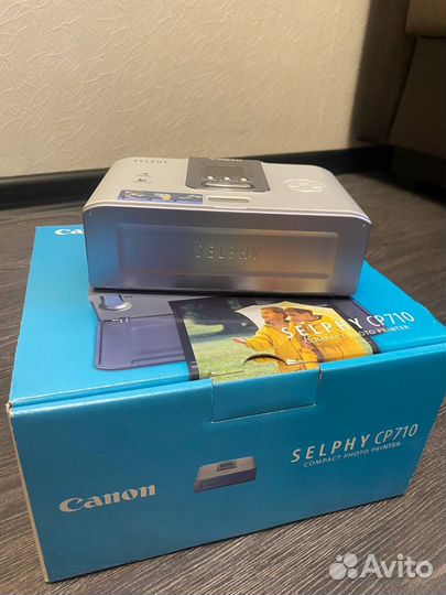 Фотопринтер Canon selphy cp710 + бумага для печати