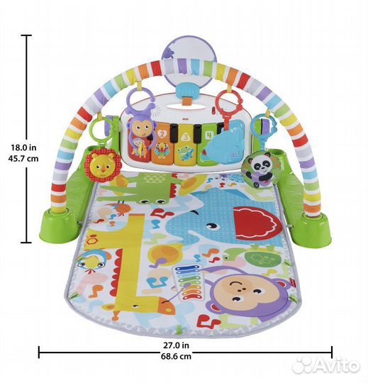 Развивающий коврик fisher price Пианино делюкс