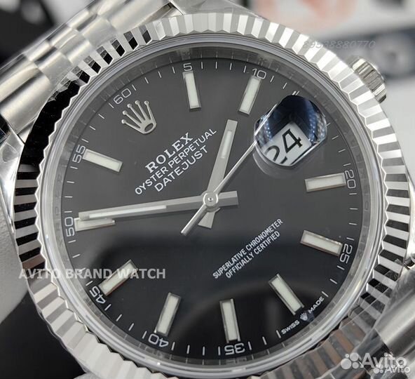 Часы Rolex datejust black dial новые видео