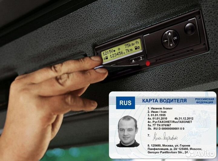 Карта водителя Европейский образца