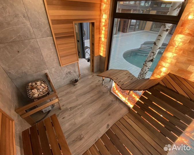 Баня сауна с бассейном