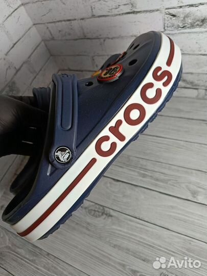 Крокс crocs bayaband clog синие (брак)