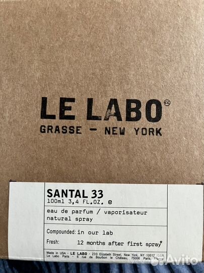 Духи Santal 33 LE labo