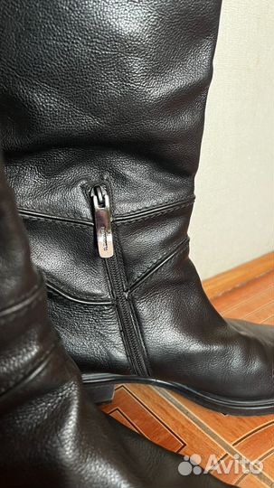 Сапоги кожаные женские