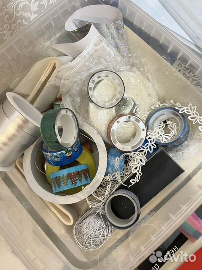 Сумка с для творчества и с бумагой для рукоделия