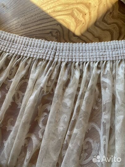 Шторы тюль, 3 полотна общ длина 13 м, высота 2,9 м