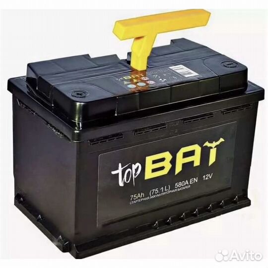 Аккумулятор TopBat 75Ah 580A прямая полярность