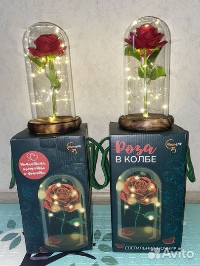 Роза в колбе для подарка