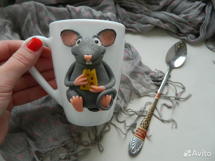 Кружка с декором Мышонок